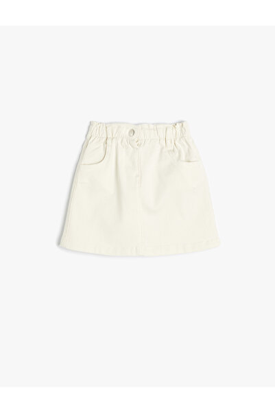 Koton Пола Slim Fit Памук с висока талия