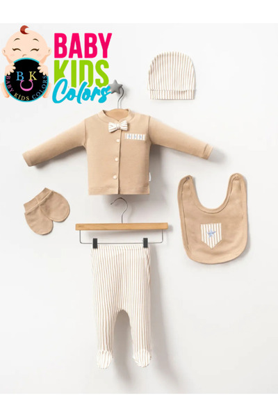 baby kids colors طقم ملابس داخلية فاخرة مخططة لحديثي الولادة من المستشفى مكون...