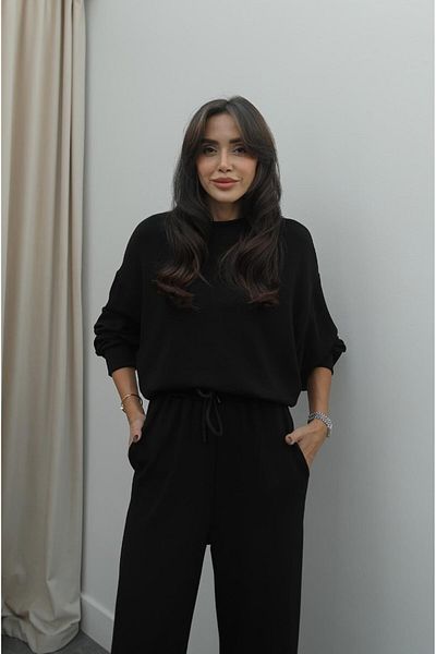 Havoş Black Claire Modal Tracksuit