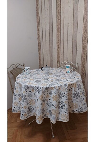 gonk Round,Christmas Patterned,Duck (Liquid Protective,Stain-Protective) Fabric,Tablecloth