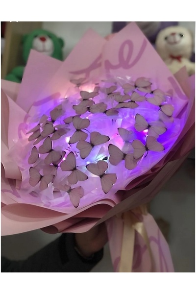 ellobutik Pembe Kelebek Buketi