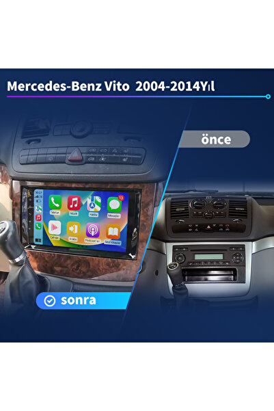 Dobest Mercedes Vito (2004-2014Yıl)Kablosuz Carplay/Navigasyon/gps/Geri vites...