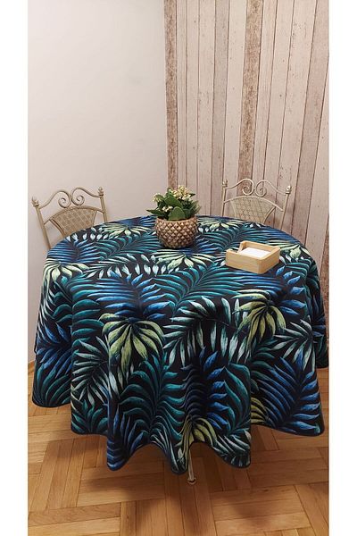 gonk Round,Duck (Liquid Iti̇ci̇,Stain-Proof) Fabric,Tablecloth