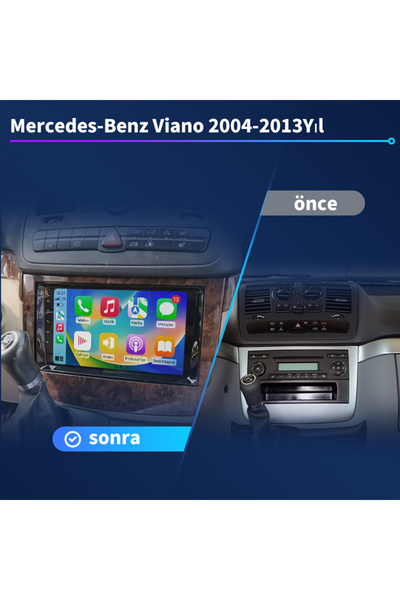 Dobest Mercedes-Viano (2004-2013) Kablosuz Carplay/Navigasyon/gps/Geri vites ...