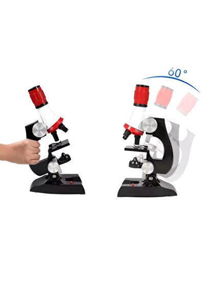 SONEX Eğitici Mikroskop Kiti Zoom 100x 400x 1200x Led Işıklı + 12 Adet Biyolojik Örnek Hediye