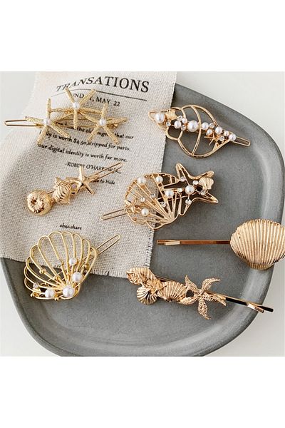 So Much Accesories Seashell Detailed Buckle-9 - Pearl Clip and So-much