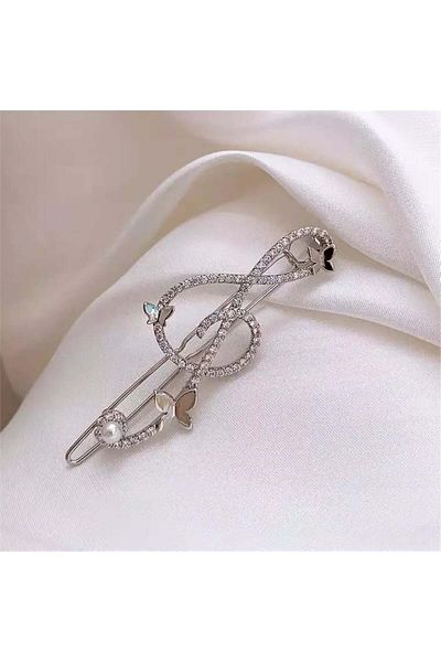 So Much Accesories Stoned Silver Clip - Women's Left Key So-much Buckle-2