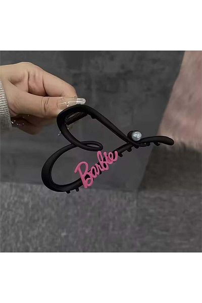So Much Accesories Black Heart Patterned Large Size Metal Latch Buckle