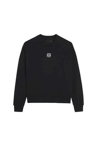 The Champ Clothing Черен суитшърт с голям размер от полар с висок принт и кръгла яка