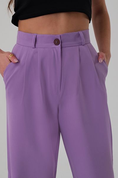 Hazel Women's Lilac High Waist Palazzo Pants