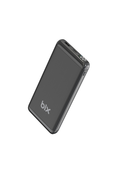 Bxpb107 10000mah 20w Pd Type-c Usb-a Scp 22.5w Qc 3.0 18w Çift Çıkışlı Led Ekranlı Powerbank Siyah