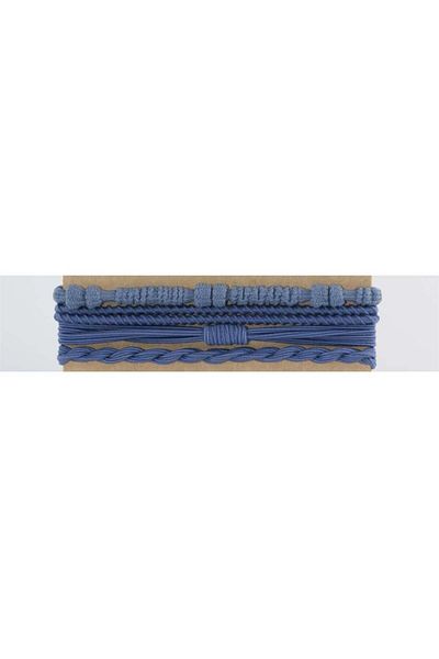 So Much Accesories مجموعة إبزيم/سوار مطاطي من الدرجة الأولى باللون الأزرق من So Much مكونة من 4 قطع