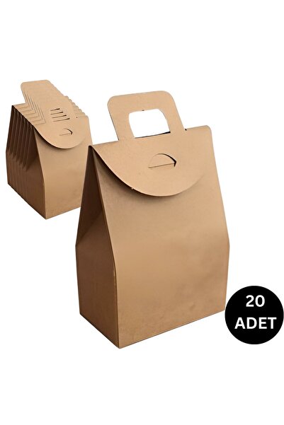 roco paper Kraft El Geçmeli Hediye Çantası(20'li), Kına, Parti için Çerez, Şe...