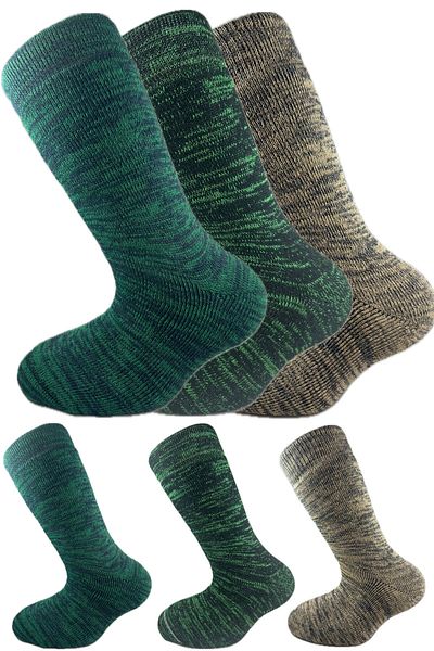 SİHİRLİ AYAKLAR Colorful 3 Pairs Thermal Unisex Men's and Women's Socks - Thick and Warm Heat Sink 38-42