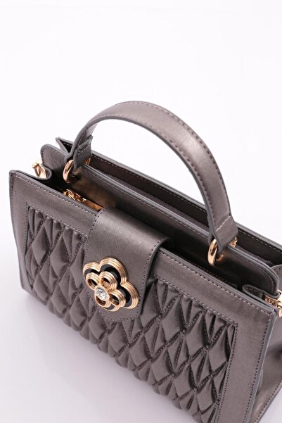 DGN Geantă de umăr și de umăr cu emblemă florală pentru femei Platinum 21153722