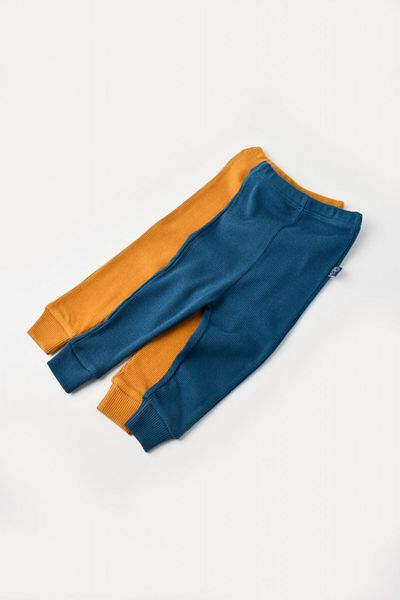 BabyCosy Set 2 pantaloni bebe unisex - Bleumarin/Sofran, BabyCosy, 12-18 luni