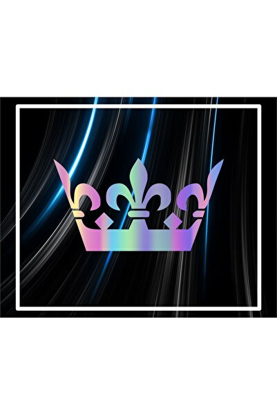 Oracal Kral Tacı Sticker Araç Yazısı Motor Etiketi 15x10 Cm