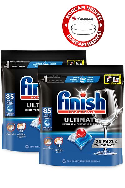 Finish Ultimate Dishwasher Detergent Capsule Tablet 170 Washes + Pyrex Gift
