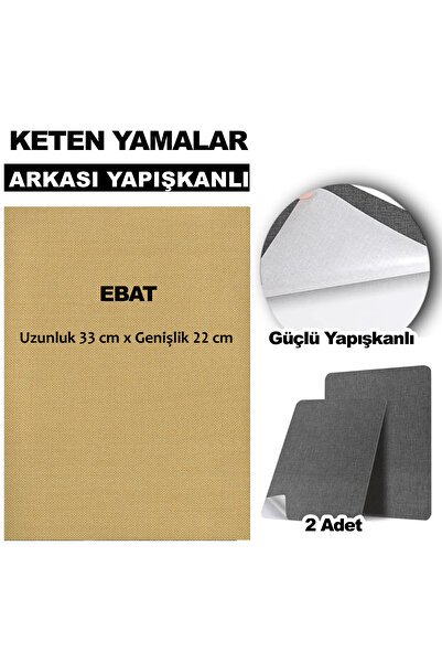 FIXALL ADHESIVE PRODUCTS Keten Kumaş Tamir Yamaları Arkası Yapışkanlı 22 x 33...