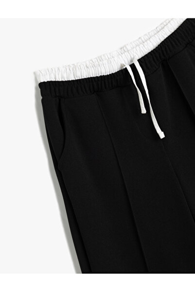 Koton 5wkg40234ak 999 Sıyah Kız Cocuk Jersey Pantolon