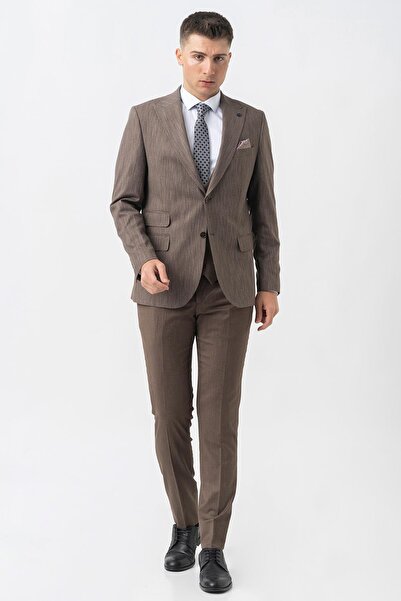 White Stone Grandson Ty2424 Vest Lycra Slim Fit Suit Patterned