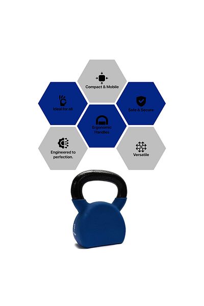 KETTLER Kettlebell of 12Kg (26.4LB) Includes 1 * 12Kg (26.4LB) | Blue | Material : Iron