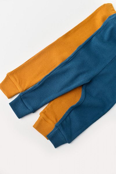 BabyCosy Set 2 pantaloni bebe unisex - Bleumarin/Sofran, BabyCosy, 12-18 luni