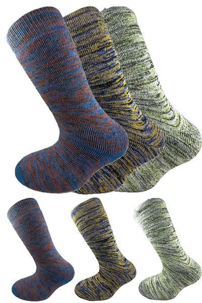 SİHİRLİ AYAKLAR Colorful 3 Pairs Thermal Unisex Men's and Women's Socks - Thick and Warm Heat Sink 38-42
