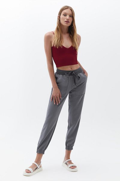 TENA Women's Gray Trousers with Elastic Waist