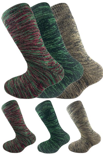 SİHİRLİ AYAKLAR Colorful 3 Pairs Thermal Unisex Men's and Women's Socks - Thick and Warm Heat Sink 38-42