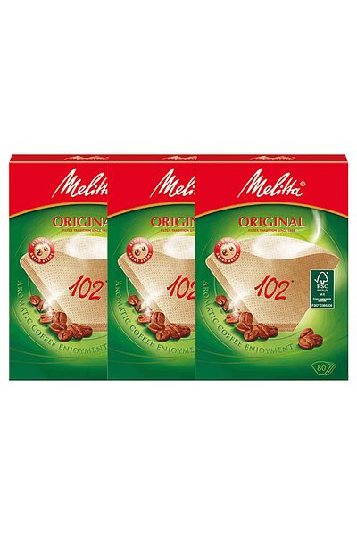 melitta 240 Pieces 3 Pack - Classic Brown Aroma Filter Paper 102/80 Pieces
