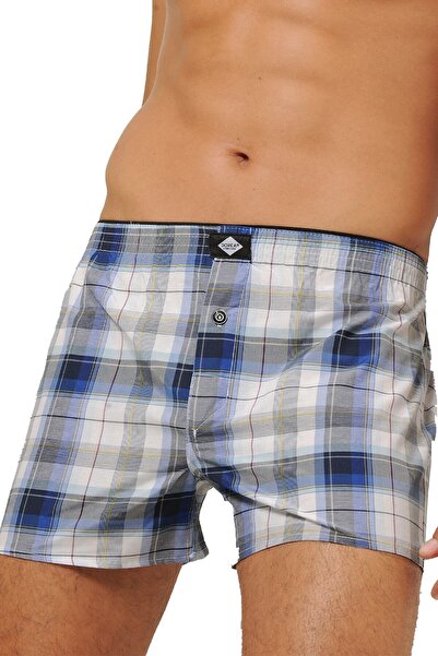 DOREA Erkek Poplin Boxer Short 10'Li Paket - Karışık Desen Pamuklu