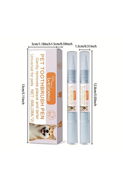 MS Pet Design Kedi ve Köpekler için Diş Bakım Fırçası 2'li set