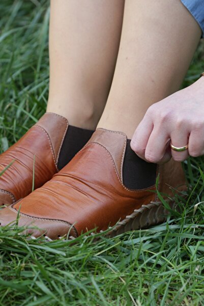 İNZE AYAKKABI Taba Multi Genuine Leather Casual Shoes - Model Name Sophia