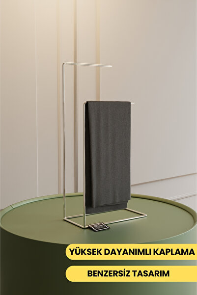 mba decor metal bending art Gümüş Paslanmaz Çelik Banyo Askısı - Şık Dekorati...