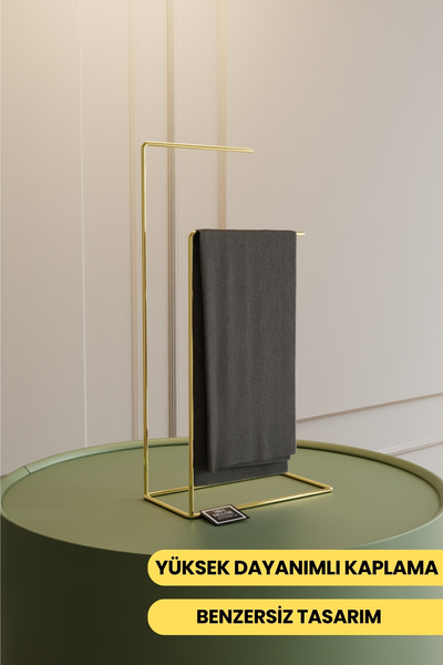 mba decor metal bending art Gold Paslanmaz Çelik Banyo Askısı - Şık Dekoratif...