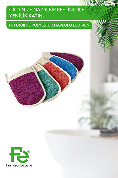 Fe وقت التنظيف للبشرة اللامعة مع قفازات منشفة بوليستر