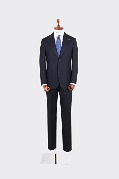 Kadir Büyükkaya Kırlangıç Yaka İki Düğmeli Erkek Takım Elbise-KAX1378S