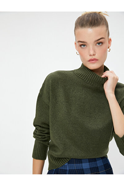 Koton Πλεκτό Basic Πουλόβερ με λαιμόκοψη - Μακρυμάνικο