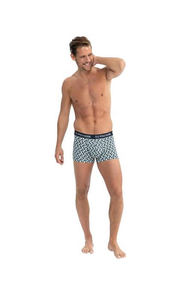 U.S. Polo Assn. Ανδρικά, με άδεια χρήσης, USPA, Navy-Green, Boxers με κουτί 3 τμχ