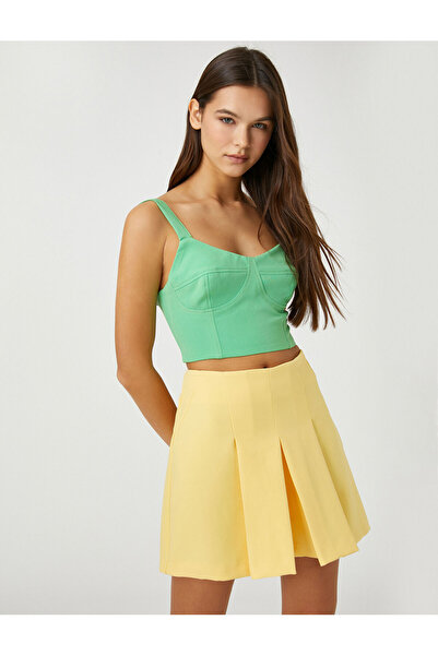 Koton Crop Bustier Thin Strap Underwire Look