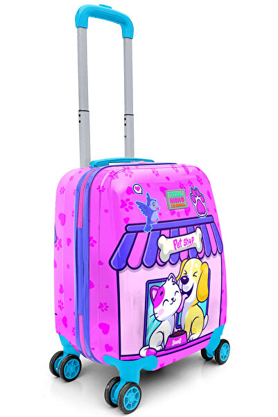 Coral High Pet Shop Desenli Çekçekli Valiz 16776