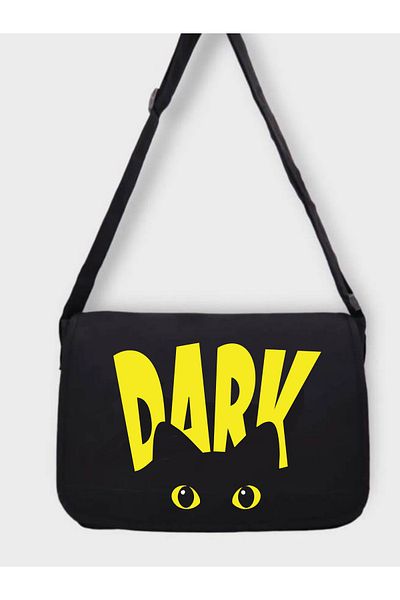 Cemira Geantă tote unisex Street Farmed Yellow Dark Cat - Poștaș și geantă de școală