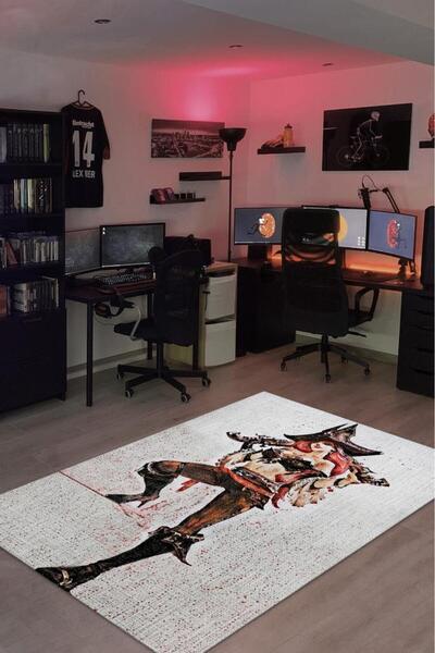 Homshtag Miss Fortune Çok Renkli Oyuncu Halısı Zemin Beyaz Gamer Temalı Leagu...