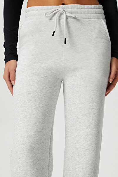 Ritnice Kadın Leo İçi Polarlı Tok Doku Düz Kesim Kalın Karmelanj Eşofman Altı