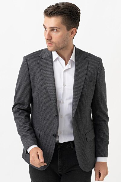 White Stone Imola C3037 Regular Fit 6 Drop Ceket Desenli