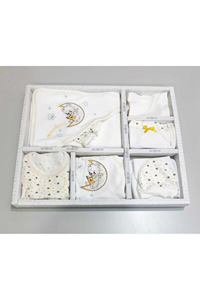 Sönmez Baby AYDEDE DESENLİ ON BİR PARÇA HASTANE ÇIKIŞI KUTULU BEBE SET