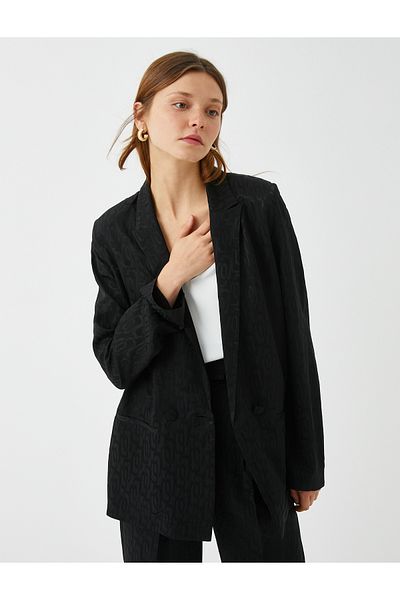 Koton Übergroße zweireihige Blazerjacke