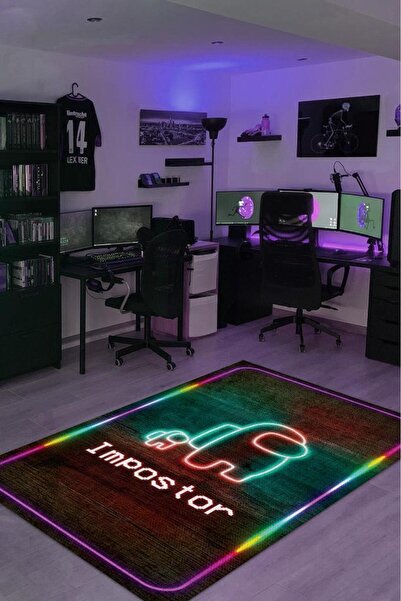 Guilty Found Colorful Actor Rug Flooring Brown Gamer Themed Among Us Gift Rug