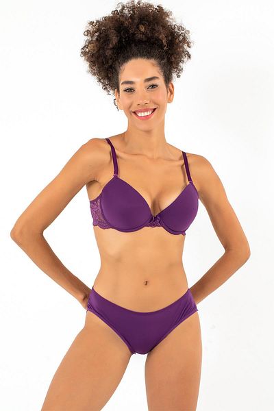 Miorre Push-Up Padded Lace Detailed Bra Set